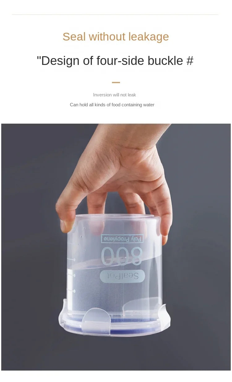 Sealed Jars With Scale Grain Storage Tank Kitchen Food Fresh-keeping Boxes Refrigerator Organize Container Seasoning Spices Can