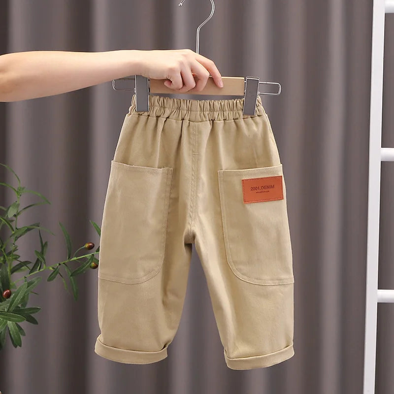 New Spring Autumn Baby Girls Clothes Children Boys Fashion Solid Pants Toddler Casual Costume Infant Trousers Kids Sportswear
