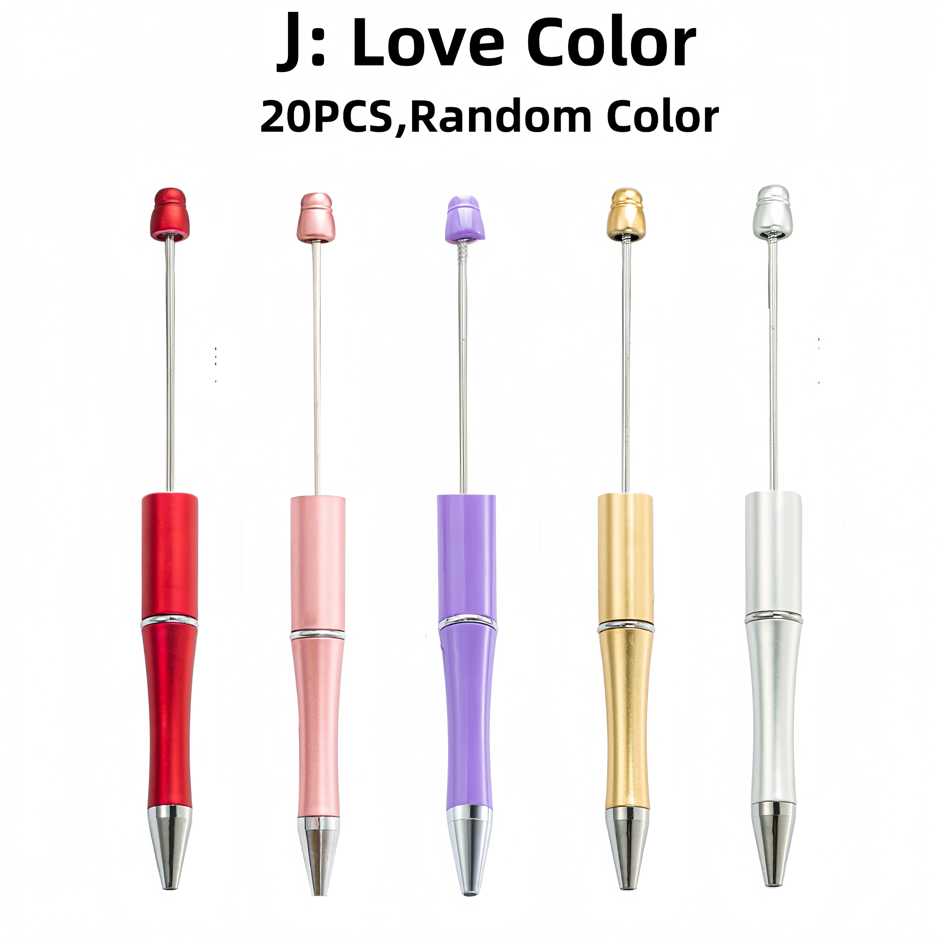 10PCS/20PCS Designated Theme Color DIY Bead Ballpoint Pen Set, Suitable For DIY Office &School Supplies