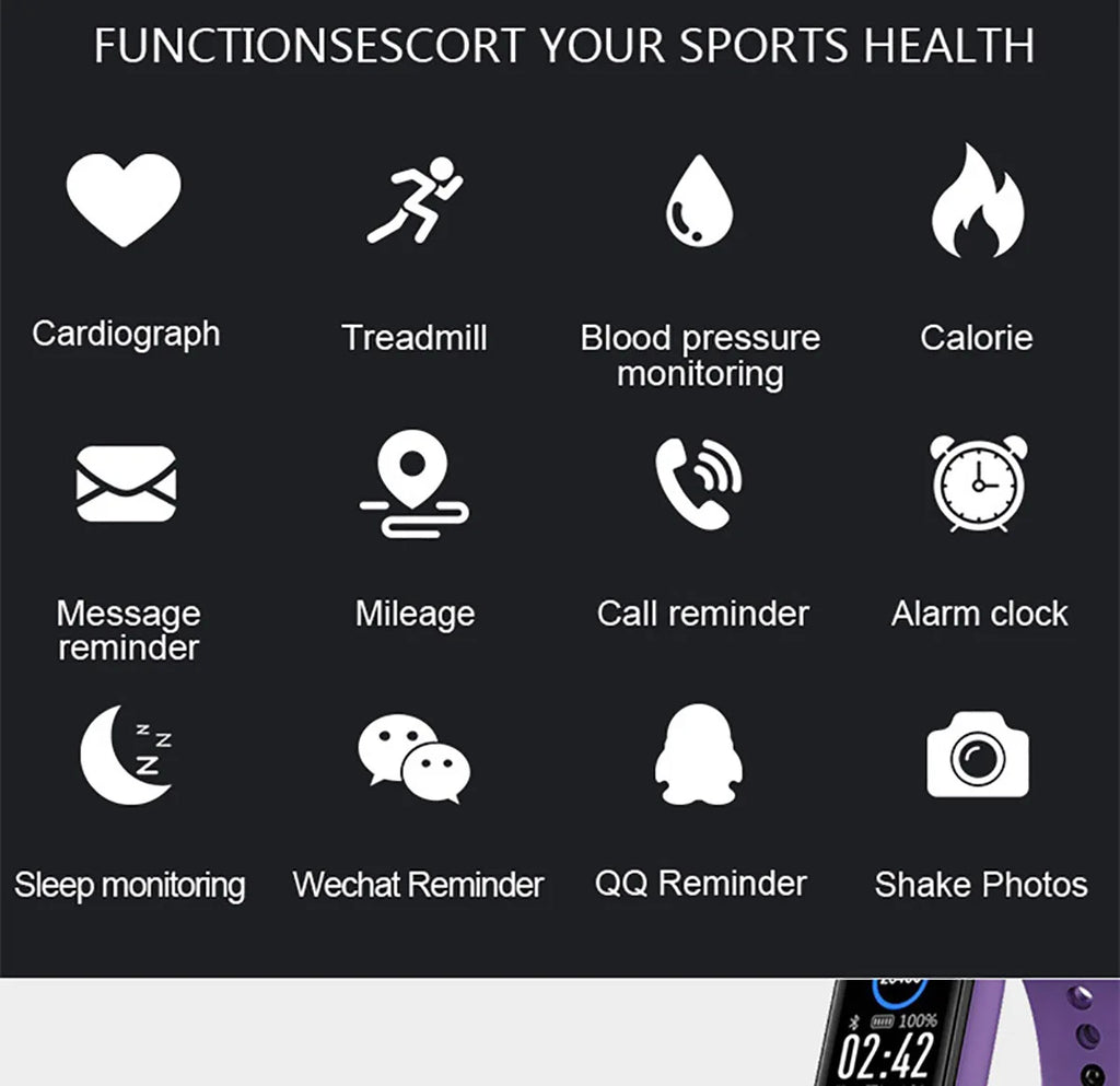 M5 Smart Band Waterproof Sport Watches Smart Watch Men Woman Blood Pressure Heart Rate Monitor Fitness Bracelet For Android IOS