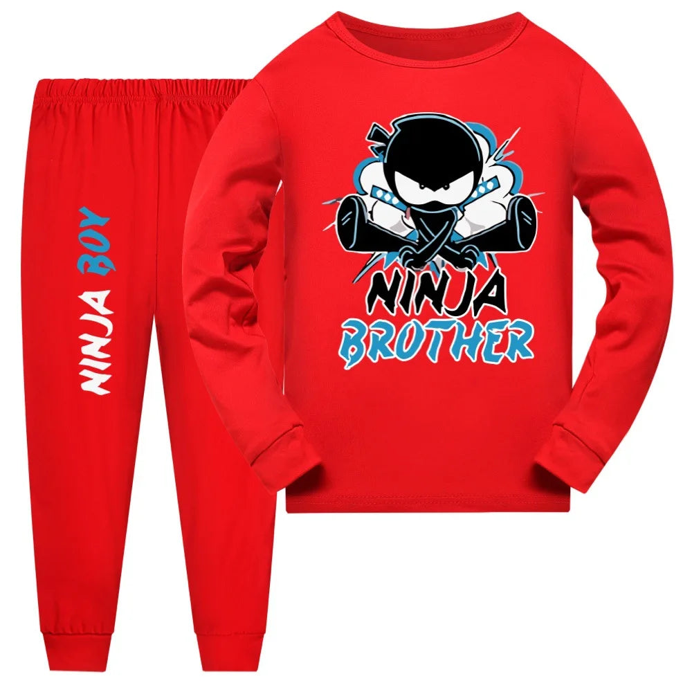 Cute Game NINJA KIDZ Children Pajamas Boys Pijama Cotton Clothes Set Sleepwear Kids Nightwear for Girls Toddler Outfits
