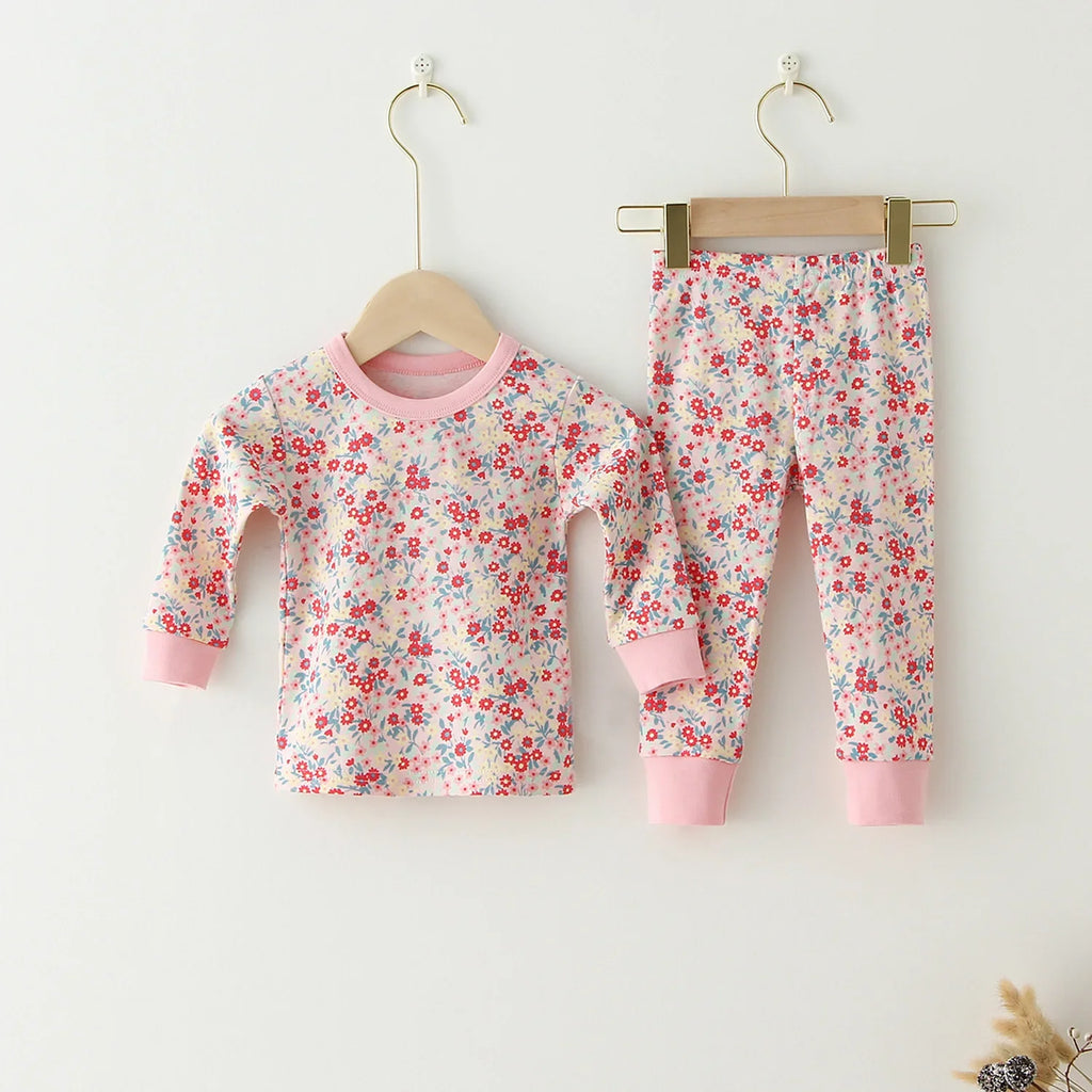 Children Pajamas Set Baby Suit Kids Clothes Toddler Boys Girls Clothing Soft Cotton Kids Tops Shirts Pants Home Kids Pajama