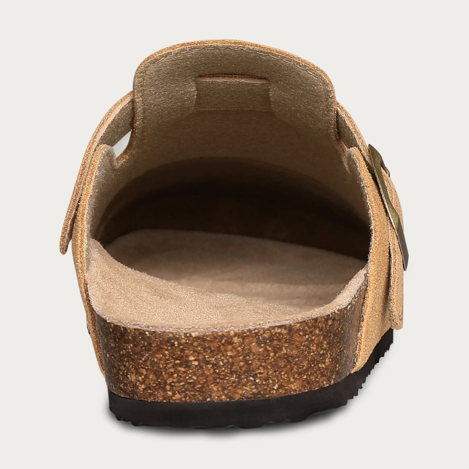 Comwarm Buckle Clogs For Women Men New Genuine Suede Clogs with Arch Support Soft Cork Footbed Mules Fashion Thick Beach Sandals