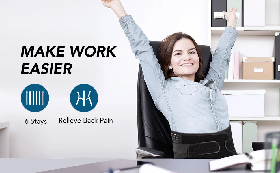 1PCS Back Brace for Lower Back Pain for Women Men with Lumbar Pad - Back Support Belt with 7 Stays for Heavy Lifting,Sciatica