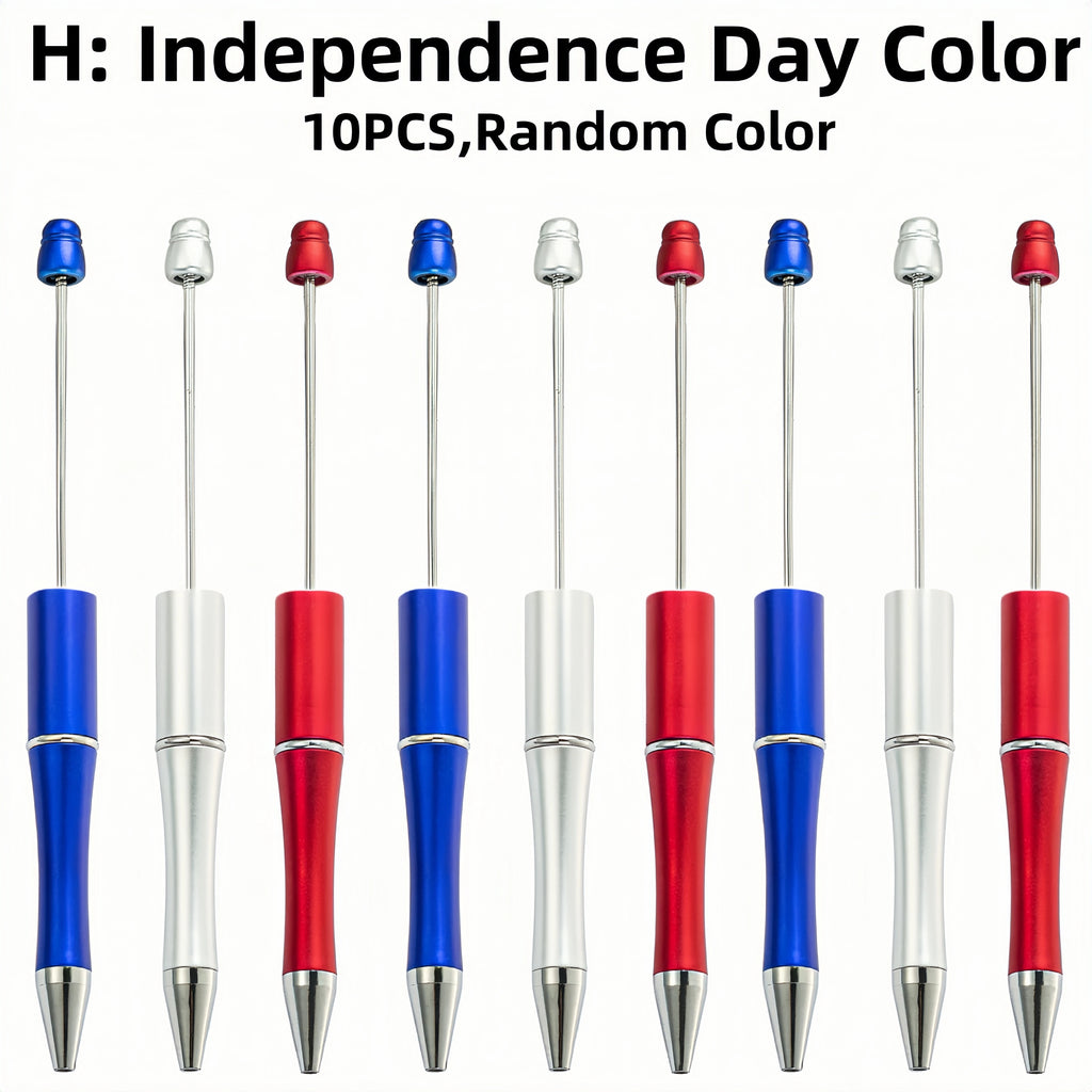 10PCS/20PCS Designated Theme Color DIY Bead Ballpoint Pen Set, Suitable For DIY Office &School Supplies