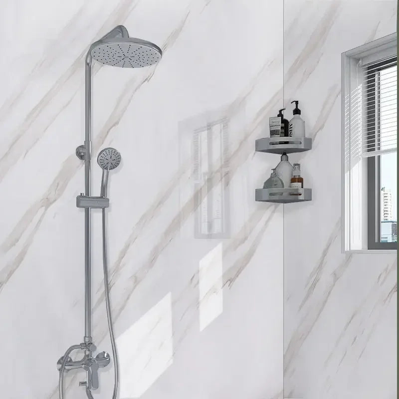 Wallpaper Roll with 10 Meters Waterproof Mould Proof Stickers Bathrooms Kitchen Renovation Marble Self-adhesive Home Decor