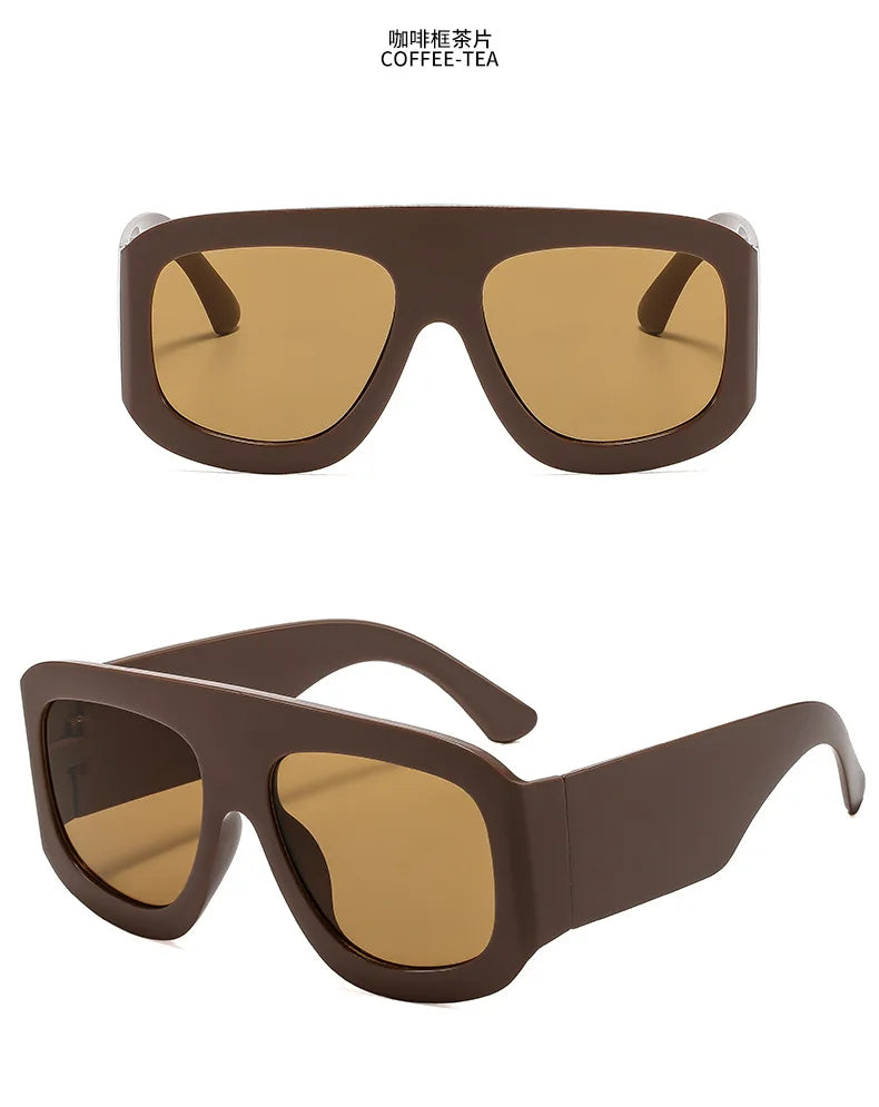 New Vintage exaggeration Square Sunglasses Women Men Rectangle Sun Glasses Female Eyewear Sunglasses Male Female Eyeglasses