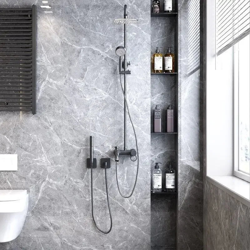 Wallpaper Roll with 10 Meters Waterproof Mould Proof Stickers Bathrooms Kitchen Renovation Marble Self-adhesive Home Decor