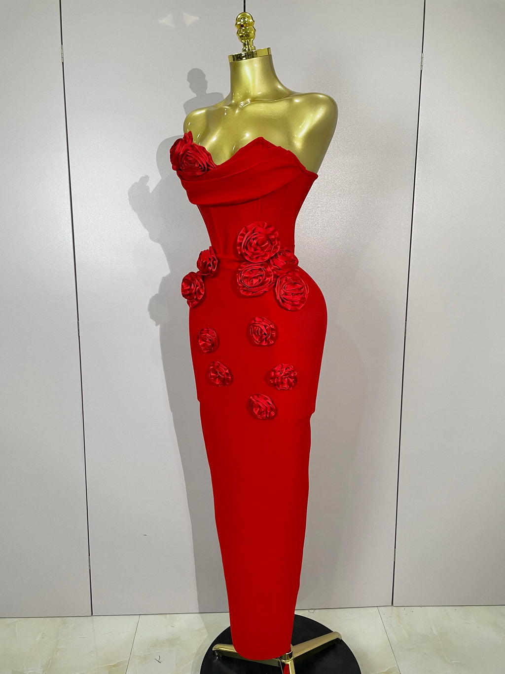 Sexy Fashion White Elegant Strapless Flower Bodycon Long Dress Women Casual Streetwear Club Birthday Party Slim Elegangt Dresses