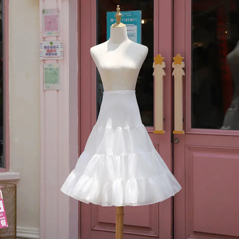 Best Selling Short Organza Petticoat Crinoline Vintage Wedding Bridal Petticoats For Women Dresses Yellow Underskirt Rockabilly