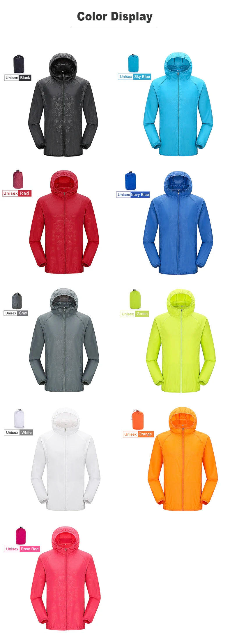 LNGXO Men Women Waterproof Jacket Quick Dry Hiking Camping Windbreaker Unisex Trekking Fishing Rain Coat Outdoor Anti UV Clothes