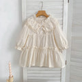 Spring Autumn New Kids Baby Dress Girls Lace Sweet Embroidery Princess Dress Kids Baby Girls Dress Cotton Children Clothes Dress