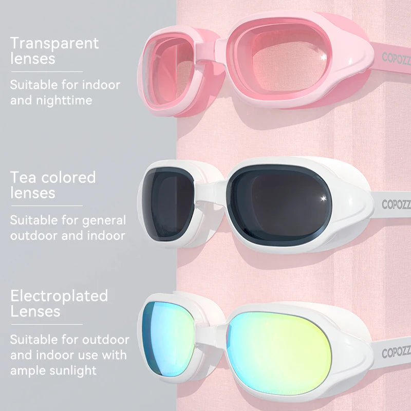 COPOZZ Professional Swimming Goggles Men Women Anti fog UV Protecion Waterproof Swimming Glasses Swim Eyewear
