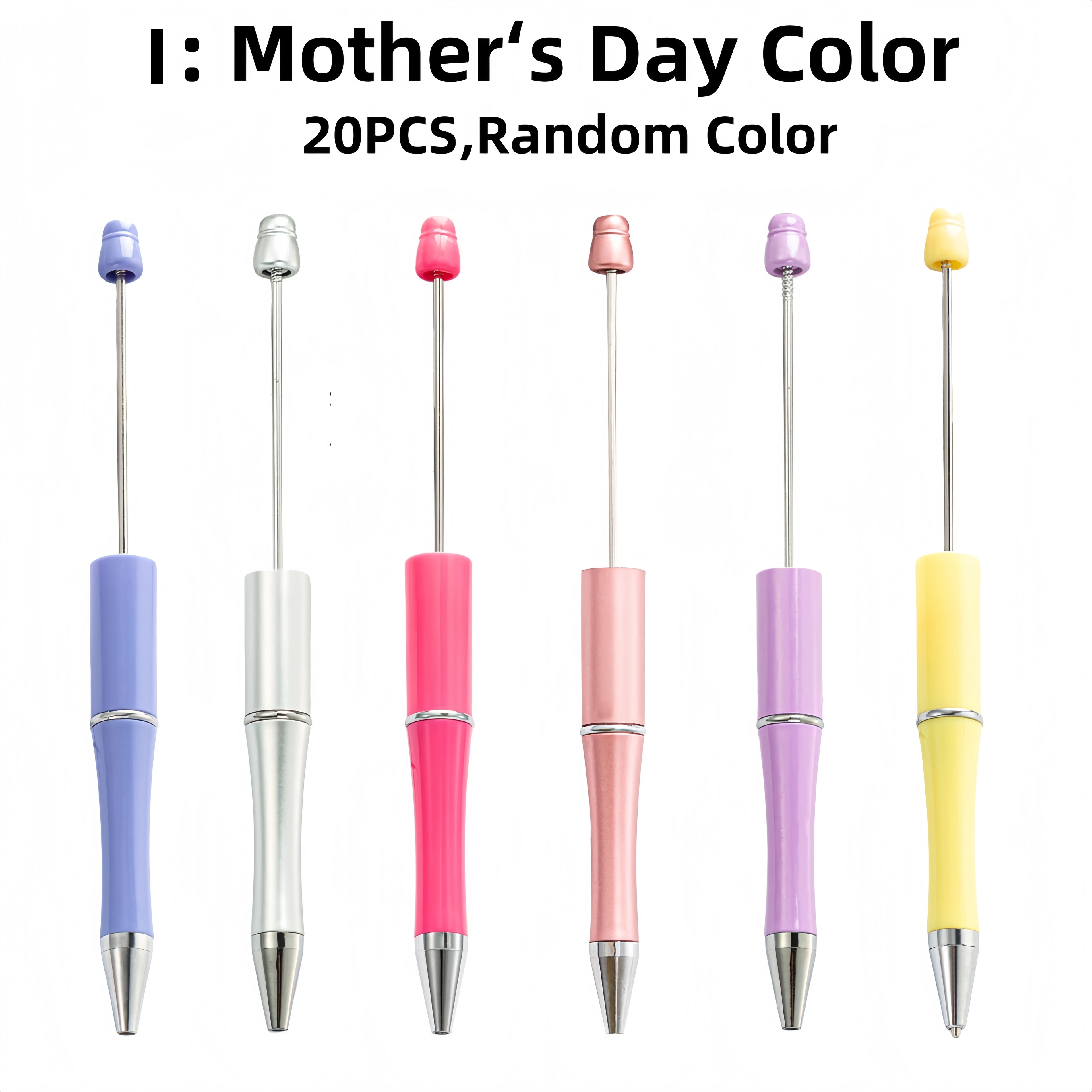 10PCS/20PCS Designated Theme Color DIY Bead Ballpoint Pen Set, Suitable For DIY Office &School Supplies