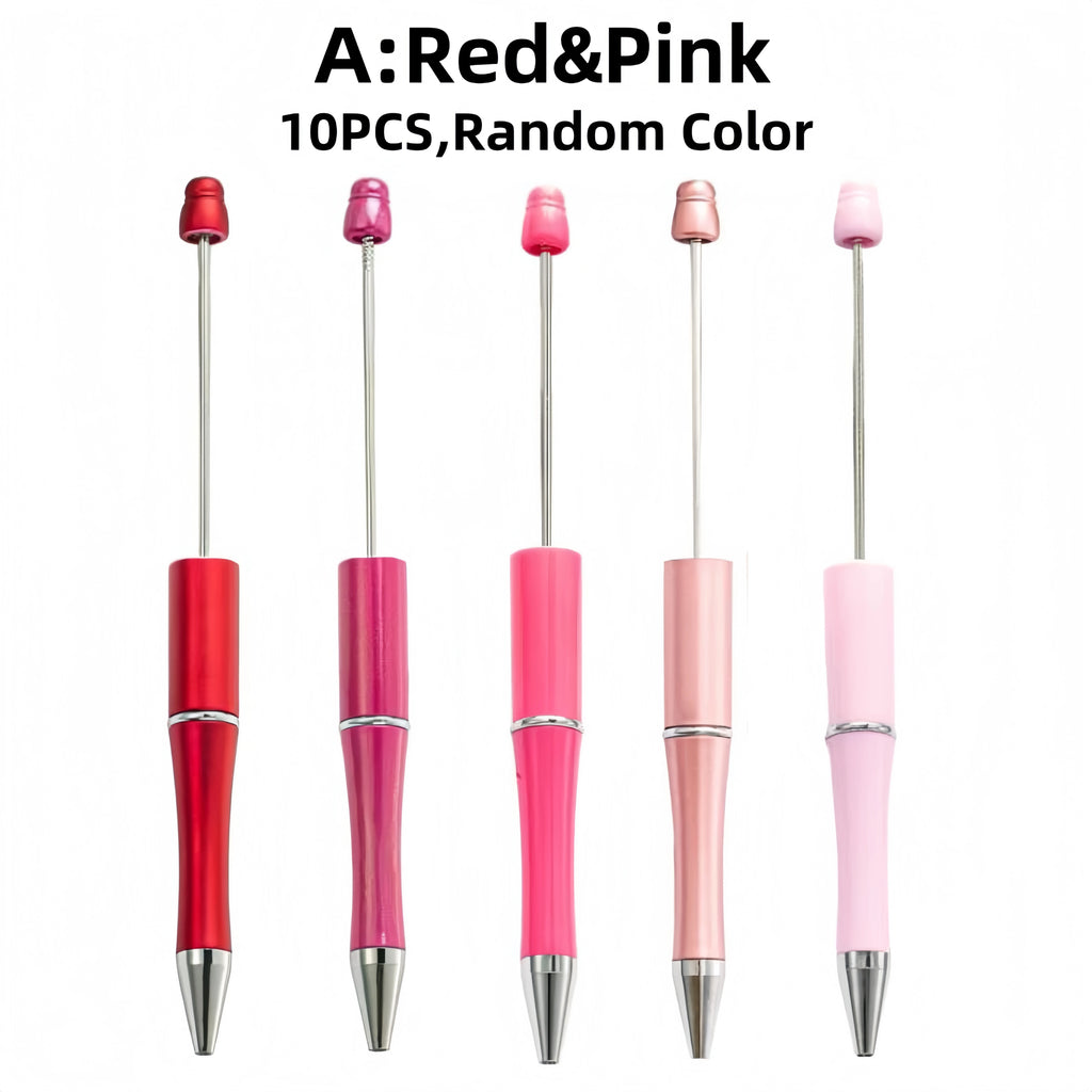 10PCS/20PCS Designated Theme Color DIY Bead Ballpoint Pen Set, Suitable For DIY Office &School Supplies