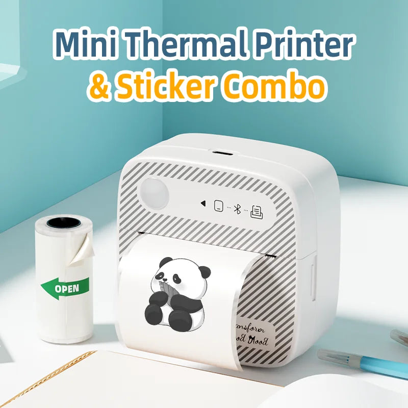 DOLEWA B3 Portable Mini Printers Wireless Bluetooth Inkless Sticker Maker Printer Tag Price Machine for Office School Kitchen