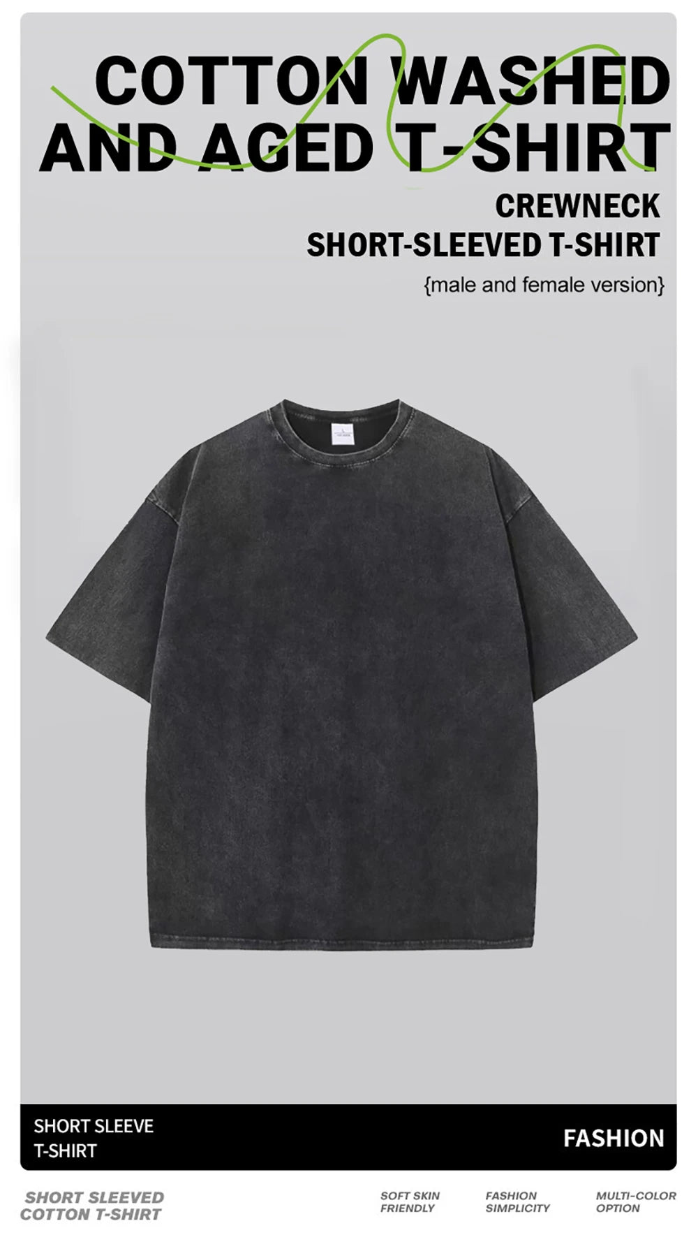 Portal To The Cat Dimension Washed Retro Men Clothes Fashion Summer T-Shirts Streetwear Cotton Loose Tops Breathable Tee Couple