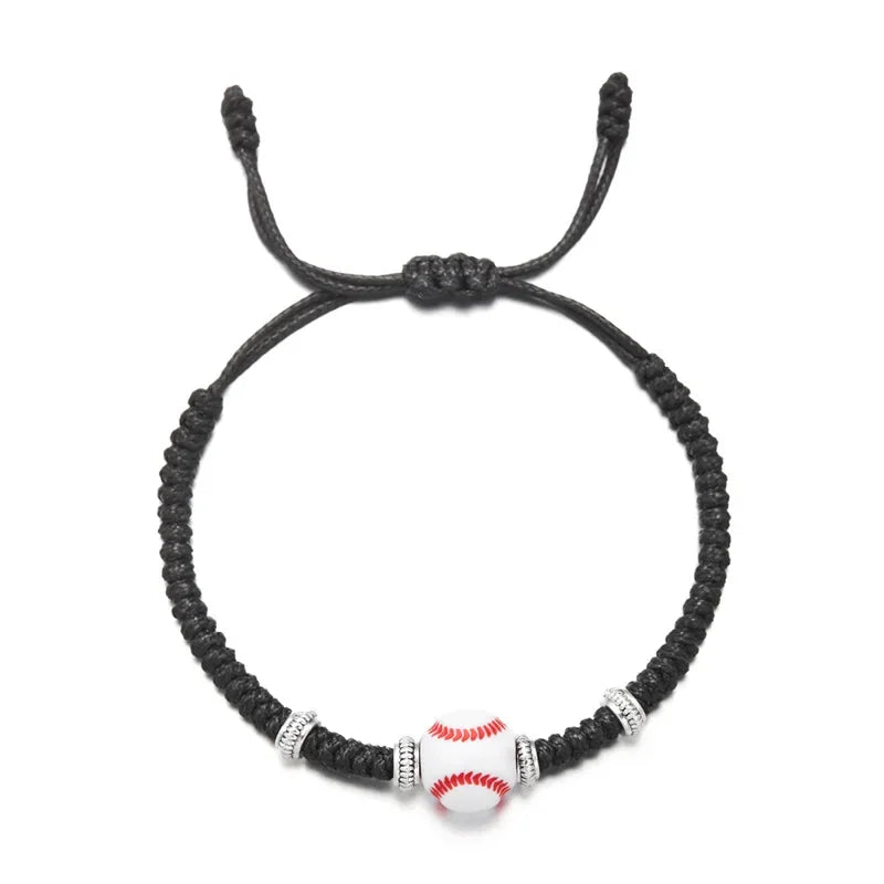 Leisure Ball Games Beads Rope Bracelet Unisex Handmade Braided Adjustable Knot 6 Styles Sports Braslet Outdoor Couple Hand Joias