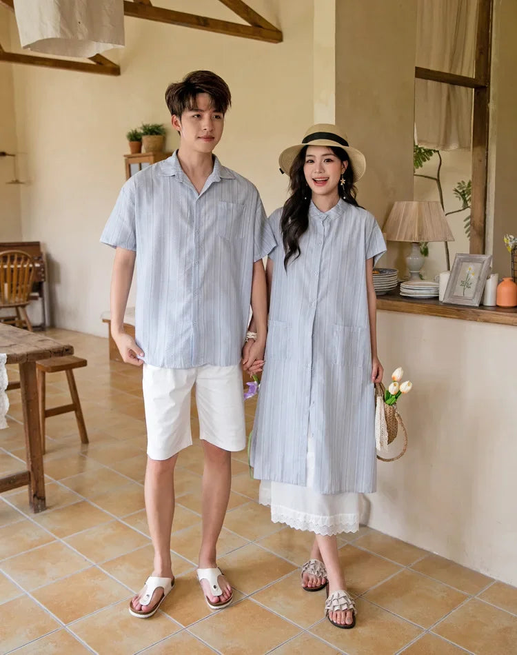 Holiday Look Summer Family Matching Clothing for Couples Mother Father and Son Daughter Clothes Fashion Mom and Children Outfits