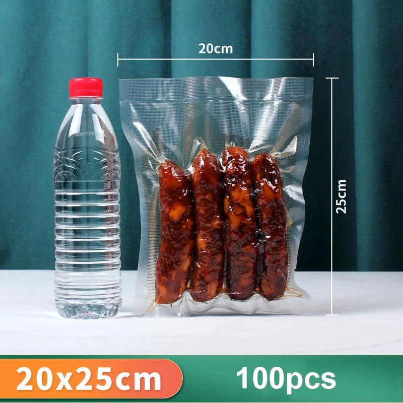 Vacuum Packaging Bag Food Vacuum Sealer Bags 100pcs Vacuum Bags for Food BPA-Free Vacuum Sealing Bags Food Storage Packaging Bag