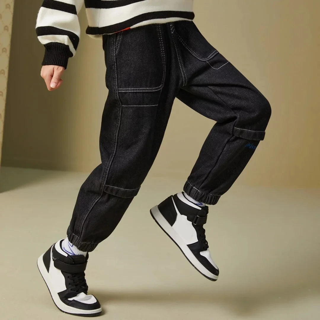 IENENS Kids Boys Denim Clothes Pants Children Wears Clothing Long Bottoms Baby Boy Skinny Jeans Trousers 4 5 6 7 8 9 10 11 Years