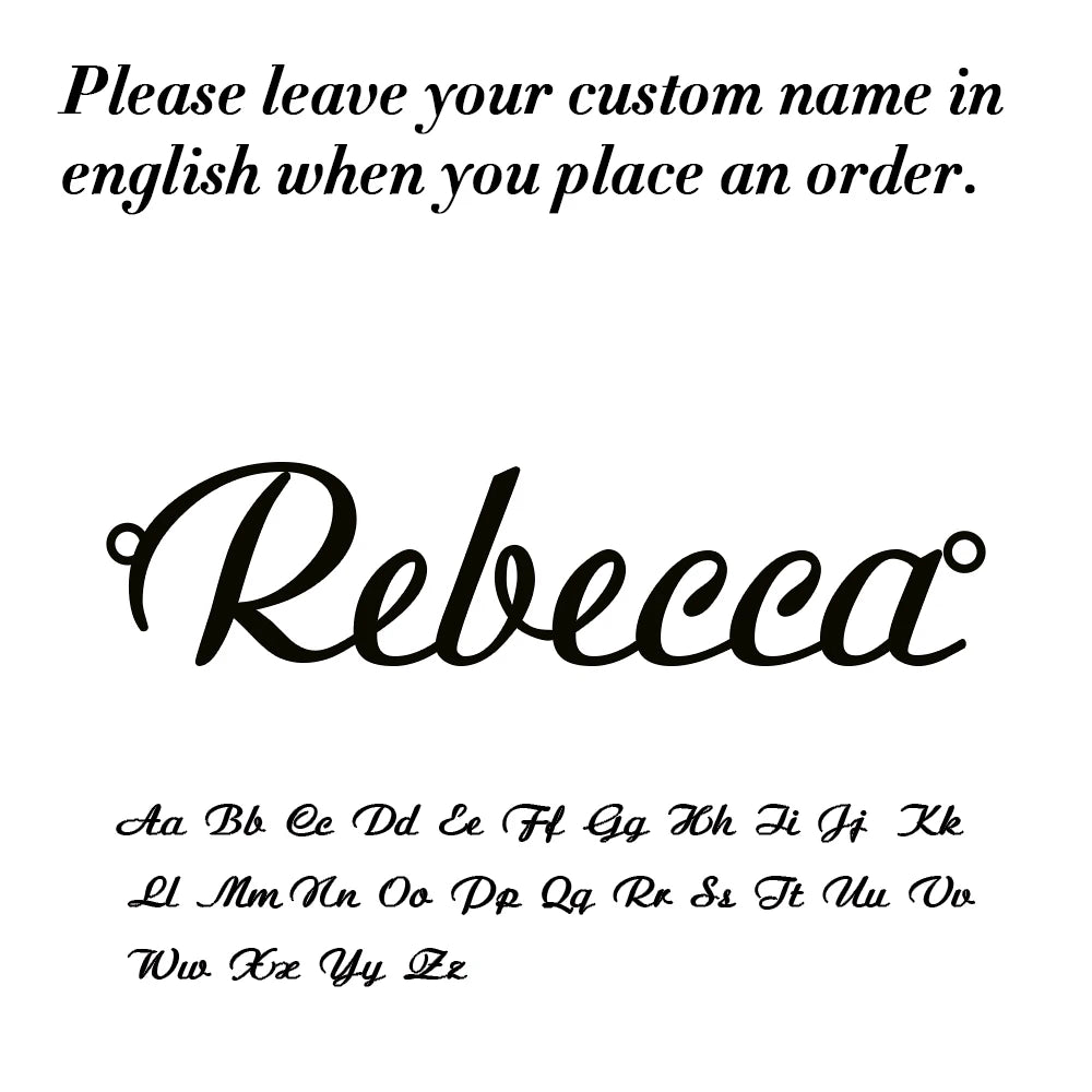 Custom Necklace Name Logo Personalized Pendant Nameplate Gift For Women Men Mother Couple Family Stainless Steel Chain Jewelry
