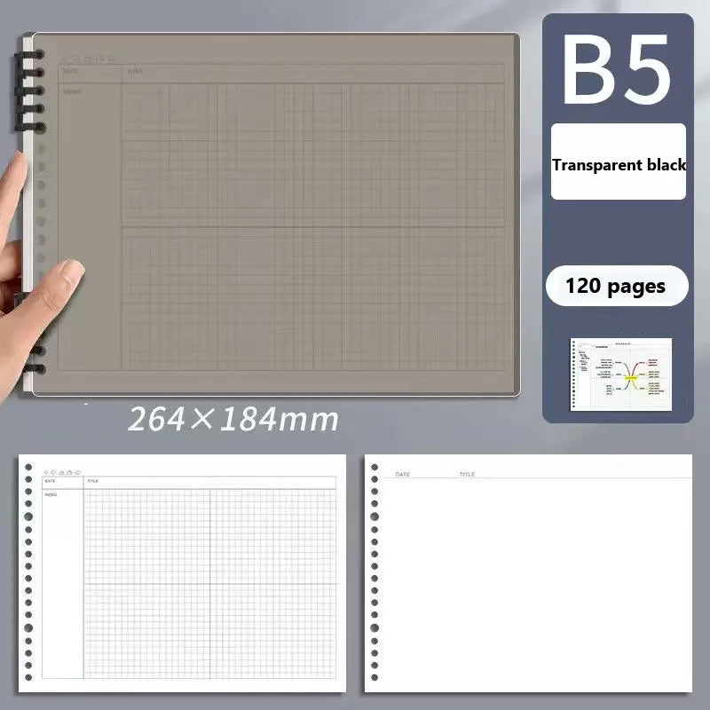 120 Pages B5 Mind Map Notepad Grid Planner Loose Leaf Office Diary Notebook Sketchbook Notebooks Writing Pads School Supplies