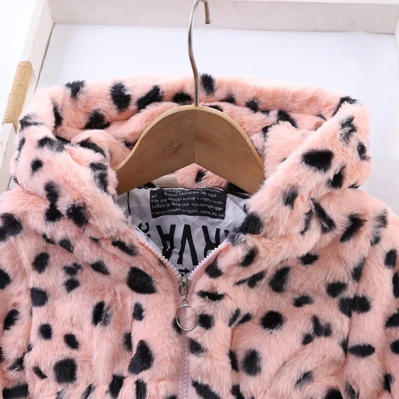 Fashion Girls Plush Warm Jacket Clothing Spring Autumn Children Coat Long Sleeve Toddler Kids Sport Clothing 5 to 10 Years Old