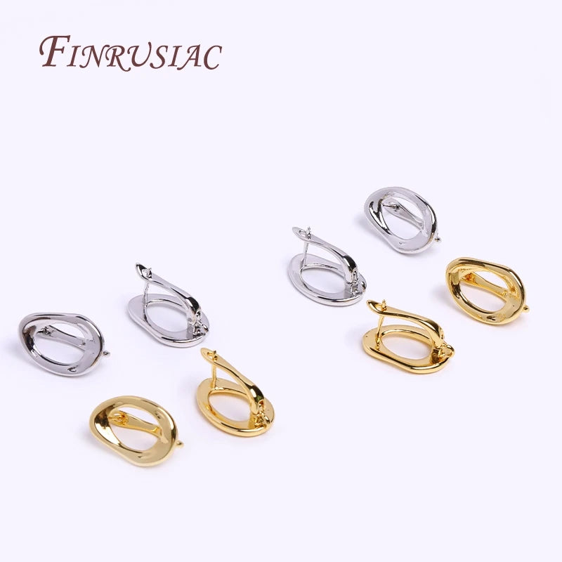 DIY Earring Accessories 18K Gold Plated Earwires Fastener Earring Hooks Clasps For Women Tassel / Pearl Drop Earrings Findings