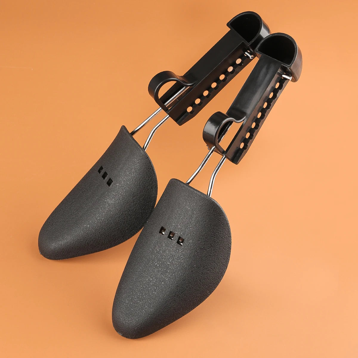 1pair Black Plastic Adjustable Length Stretcher Boots Holder Shoe Support For Women & Men