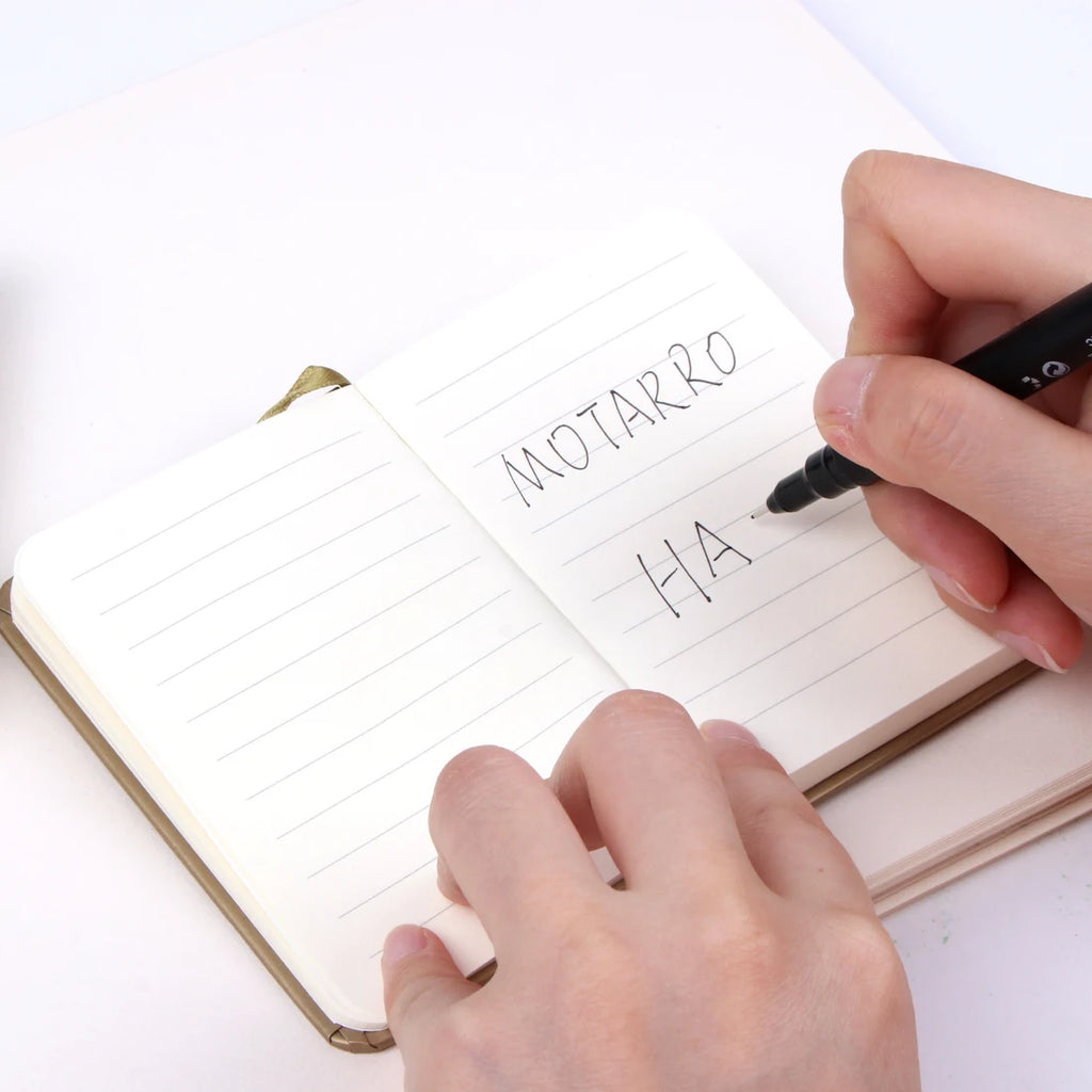 MOTARRO 1Pcs A7 Notebook Gold Silver Notepad Mini Memo Ins Hand Ledger for Student School Office Supplies Notepad