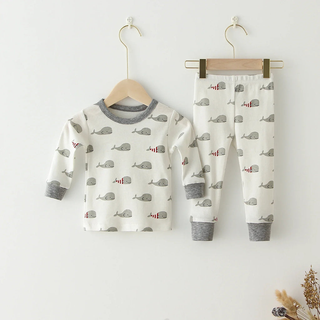 Children Pajamas Set Baby Suit Kids Clothes Toddler Boys Girls Clothing Soft Cotton Kids Tops Shirts Pants Home Kids Pajama