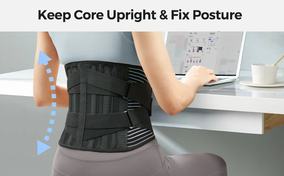 1PCS Back Brace for Lower Back Pain for Women Men with Lumbar Pad - Back Support Belt with 7 Stays for Heavy Lifting,Sciatica