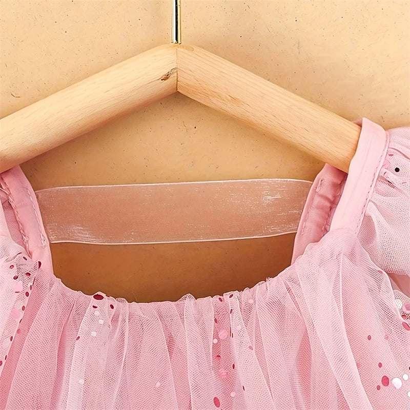 Sweet Baby Girl Birthday Party Evening Dress Children Summer Sleeveless Fairy Princess Gauze Dresses Fashion Toddler Kid Costume