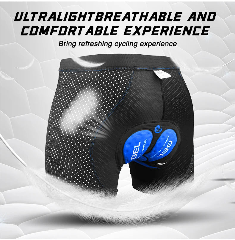 X-TIGER Cycling Underwear 5D Breathable Padded Gel Bike Shorts Men MTB Anti Slip Leg Grips Riding Cycling Shots Ciclismo