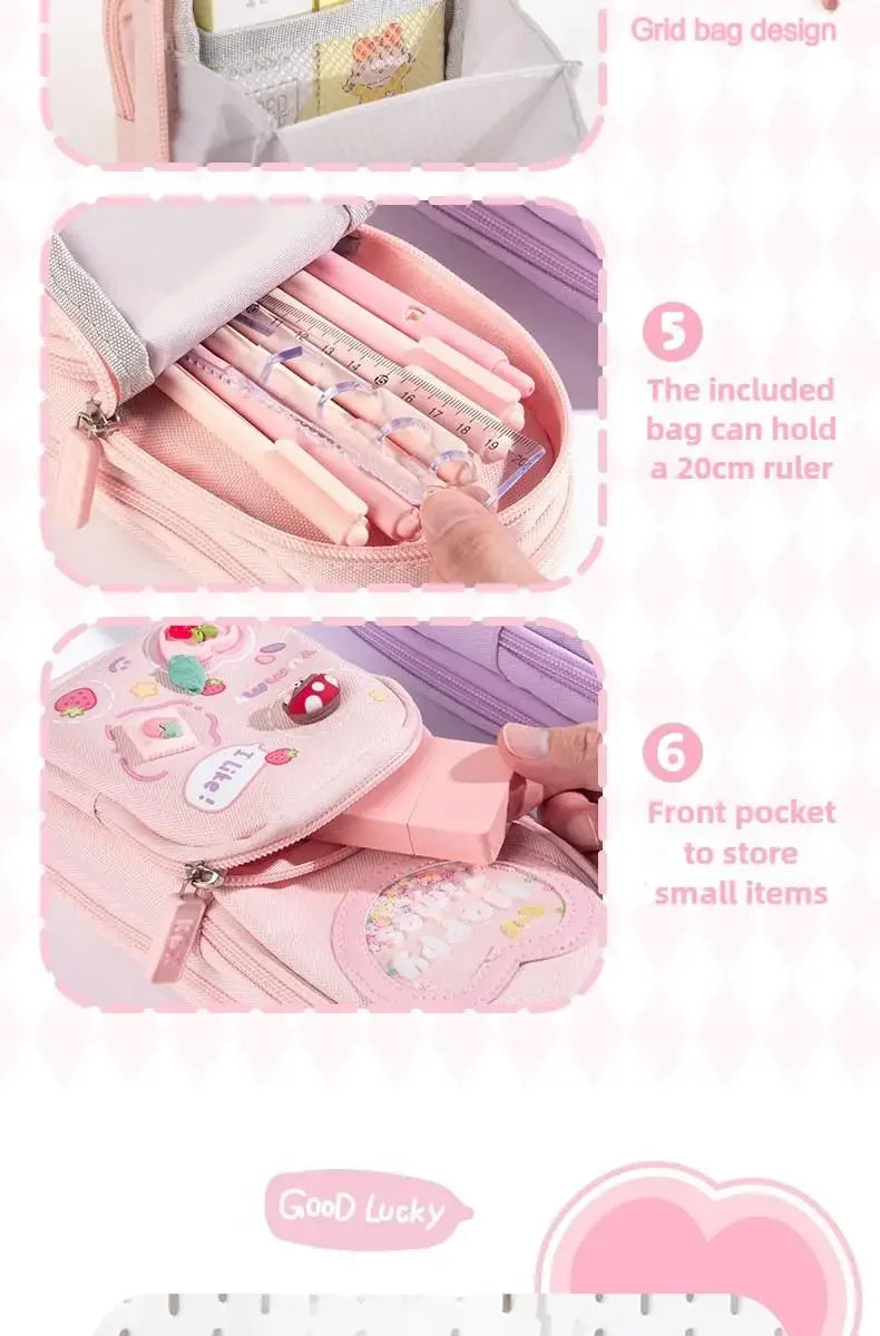 High Appearance Cute Cartoon Shaped Handheld Pencil Case with Large Capacity and Dirt Resistant Stationery Storage Bag
