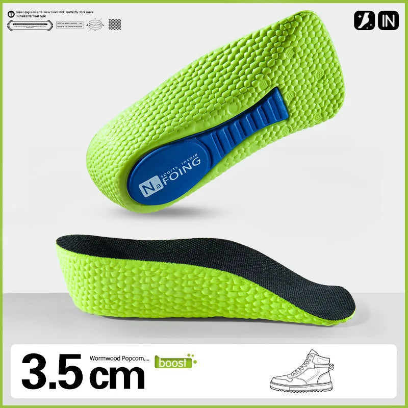 Memory Foam Height Increase Insoles for Men Women Shoes Flat Feet Arch Support Orthopedic Insoles Sneakers Heel Lift Care Insole