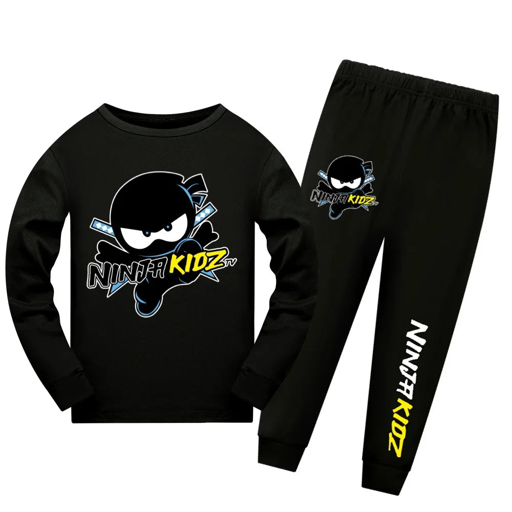 Cute Game NINJA KIDZ Children Pajamas Boys Pijama Cotton Clothes Set Sleepwear Kids Nightwear for Girls Toddler Outfits