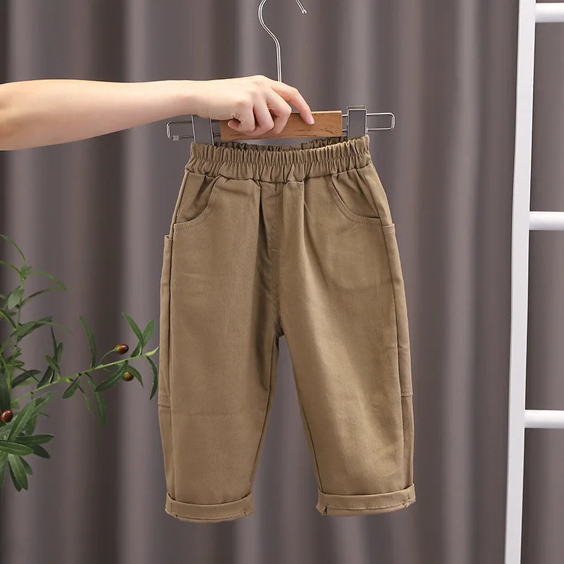 New Spring Autumn Baby Girls Clothes Children Boys Fashion Solid Pants Toddler Casual Costume Infant Trousers Kids Sportswear