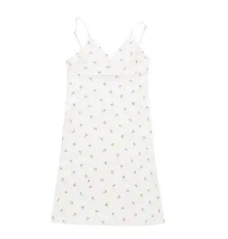 Y2K Vintage Floral Cross Cami Dress Women Slim Sleeveless V-Neck Summer Sexy Cute Backless Patry Black Mini Korean Dresses Woman