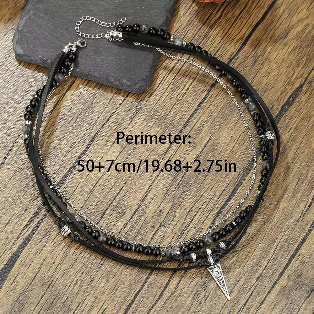 1PC Fashion Vintage Ethnic Wooden Beaded Necklace for Men Hippie Necklace Man Tribal Jewelry