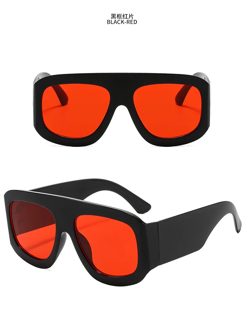 New Vintage exaggeration Square Sunglasses Women Men Rectangle Sun Glasses Female Eyewear Sunglasses Male Female Eyeglasses