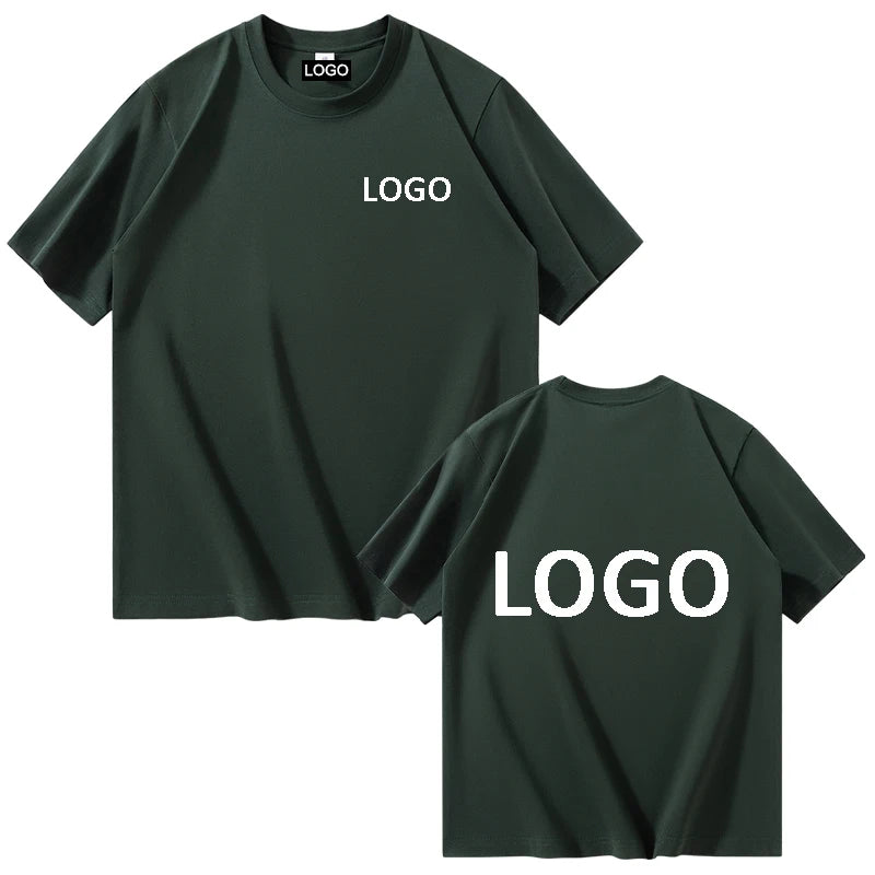 Customized Printed Men Women Cotton T-shirts Loose Casual Clothing Fashion Customized Size Tag Short Sleeve Tshirt Camiseta