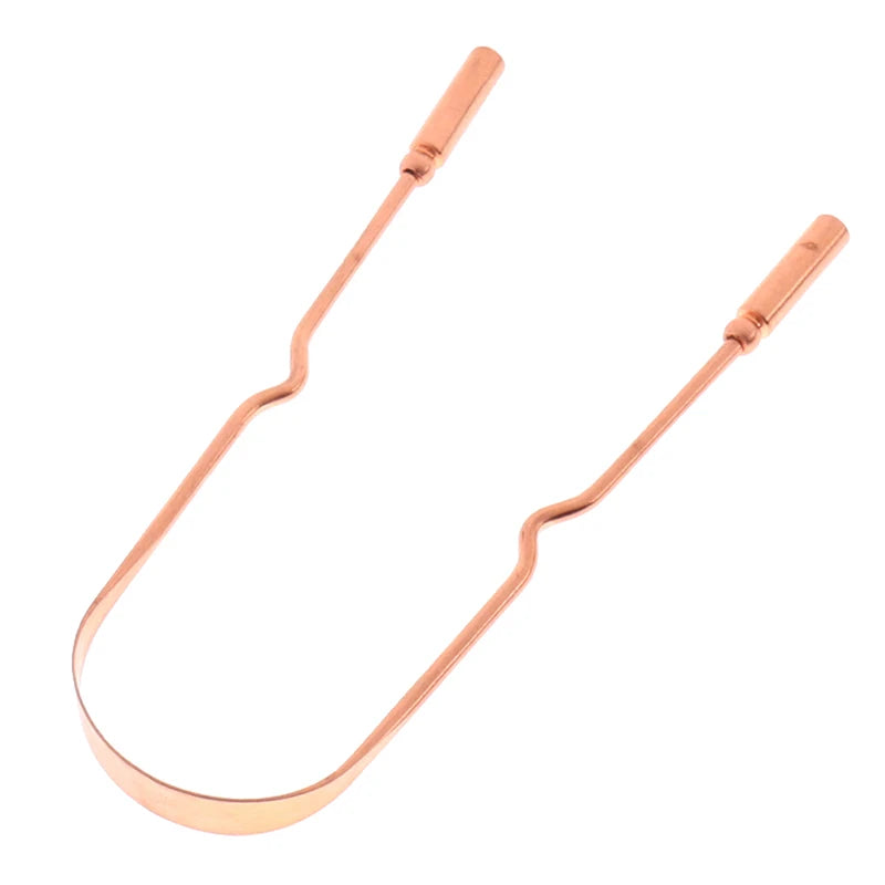 1Pc Pure Copper Tongue Scraper Oral Cleaner Brush Fresh Cleaning Hygiene For Men And Women High Quality Tounge Scraper 3 Styles