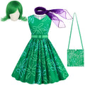 Cartoon Movie Cosplay Costumes Halloween Girls Joy Sadness Dress Kids Print Frocks Children Soft Sleepwear Carnival Sets