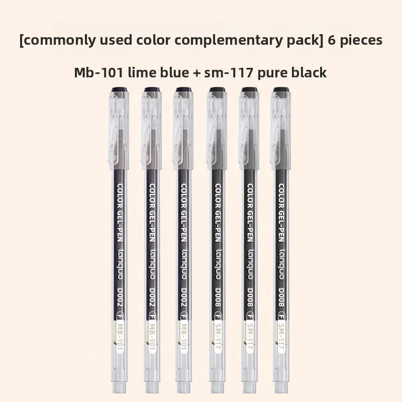 LANGUO Aesthetic Overlayable Skin Tone Gel Pens High-Capacity Art Journaling Replacement School Supplies Stationery