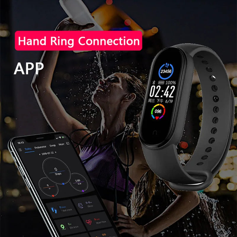 M5 Smart Band Waterproof Sport Watches Smart Watch Men Woman Blood Pressure Heart Rate Monitor Fitness Bracelet For Android IOS