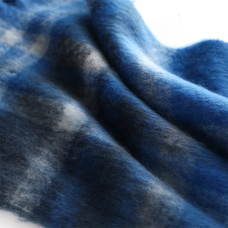 Korean Winter Imitation Cashmere Scarf Student Neck Thick Warm Shawl Men Women Popular Tassel Scarves Bufanda Blanket Thickening
