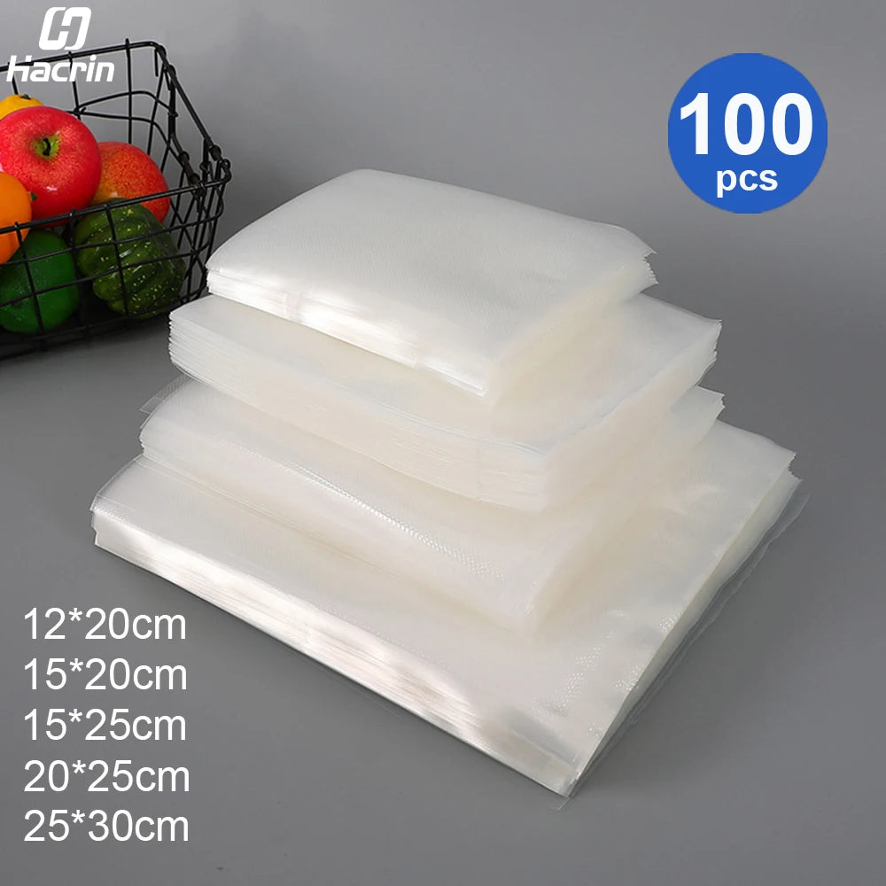 Vacuum Packaging Bag Food Vacuum Sealer Bags 100pcs Vacuum Bags for Food BPA-Free Vacuum Sealing Bags Food Storage Packaging Bag