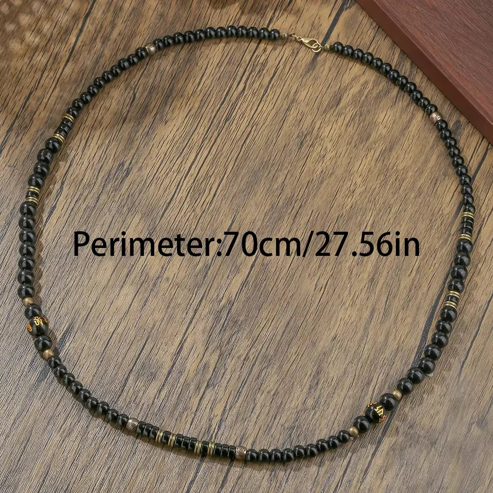 1PC Fashion Vintage Ethnic Wooden Beaded Necklace for Men Hippie Necklace Man Tribal Jewelry